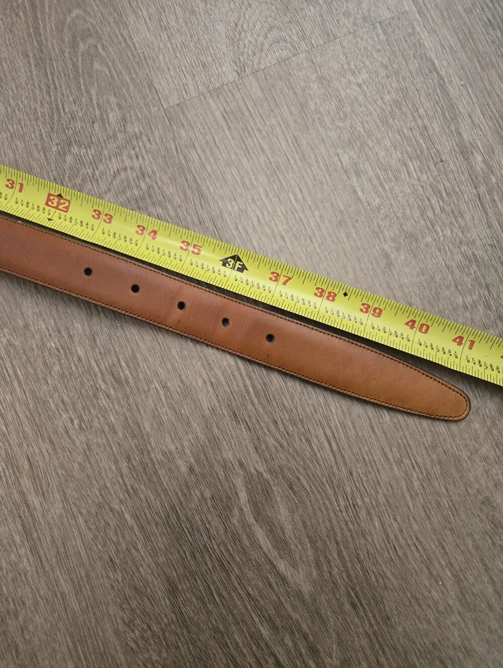 Allen Edmonds Men's Dress Belt Sz 36 style 24064 milk chocolate brown Gold Golf